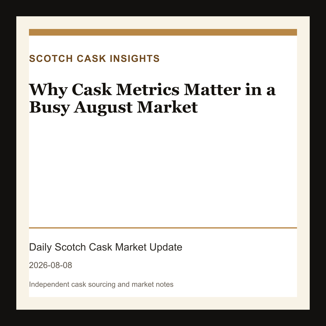 Why Cask Metrics Matter in a Busy August Market market note