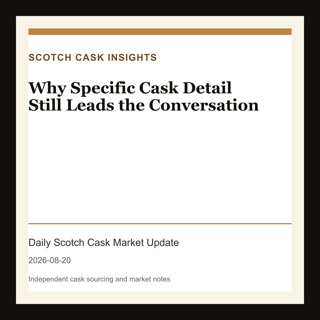Why Specific Cask Detail Still Leads the Conversation market note