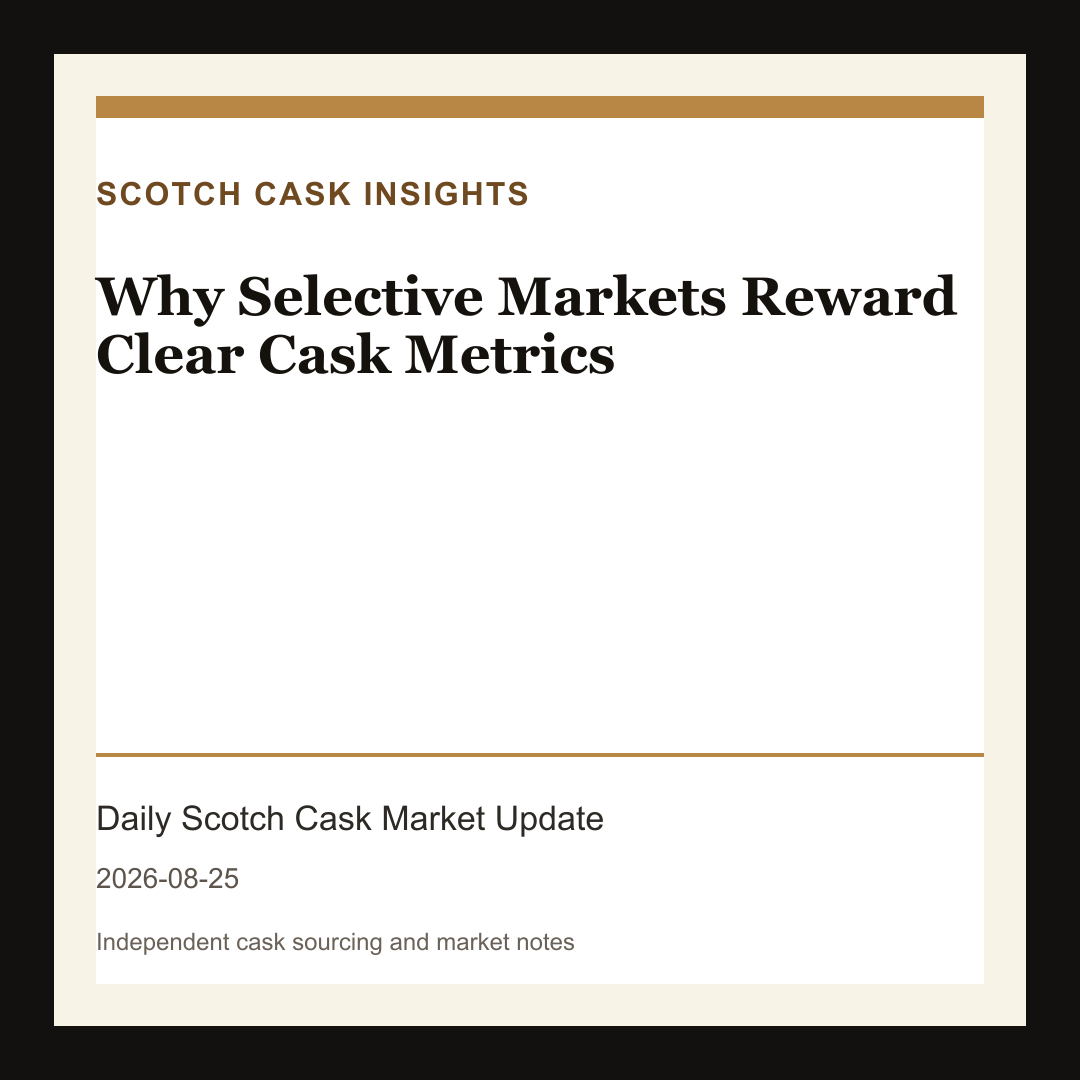 Why Selective Markets Reward Clear Cask Metrics market note