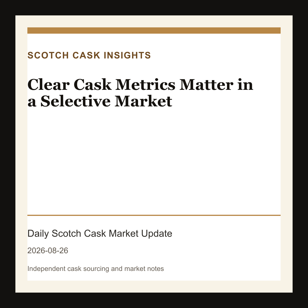 Clear Cask Metrics Matter in a Selective Market market note