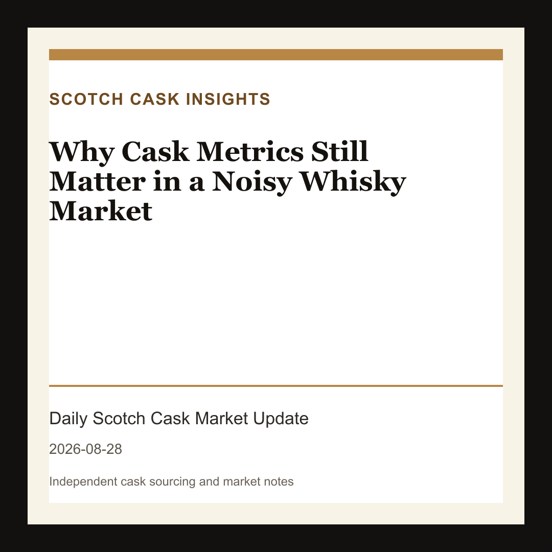 Why Cask Metrics Still Matter in a Noisy Whisky Market market note