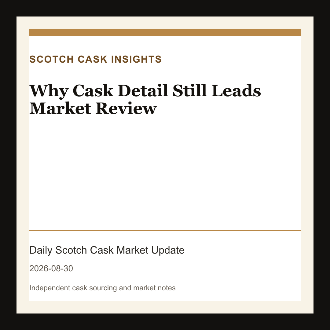Why Cask Detail Still Leads Market Review market note