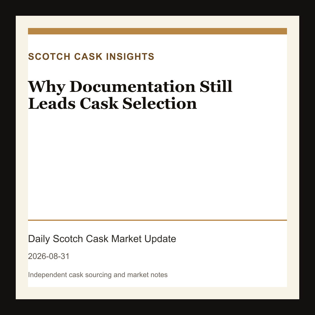 Why Documentation Still Leads Cask Selection market note