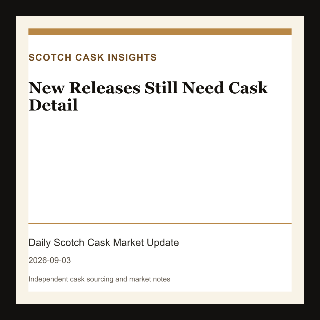 New Releases Still Need Cask Detail market note