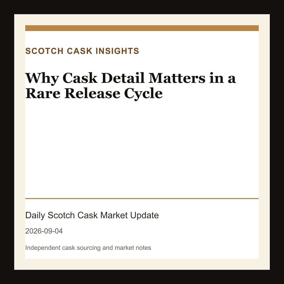 Why Cask Detail Matters in a Rare Release Cycle market note