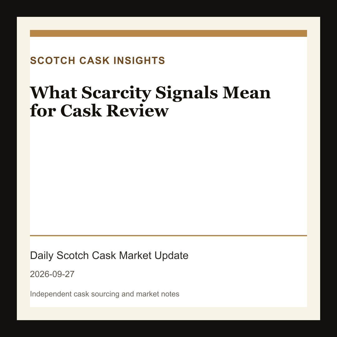 What Scarcity Signals Mean for Cask Review market note